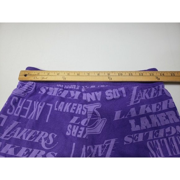 NBA Lakers Womens Jogger Pants Sweatpants Purple Wide Leg Drawstring Size Small - Picture 7 of 8
